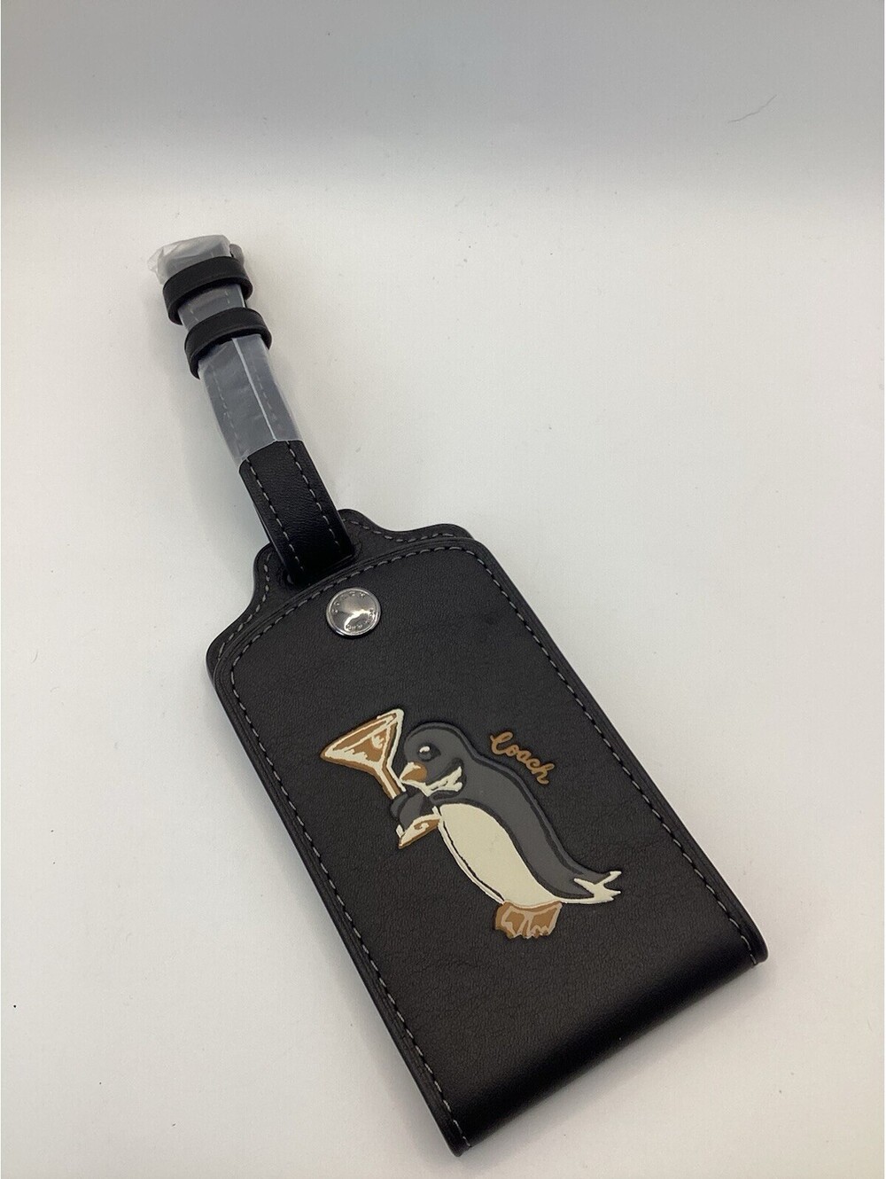 NWT Coach Luggage Tag With Penguin Print CCP93